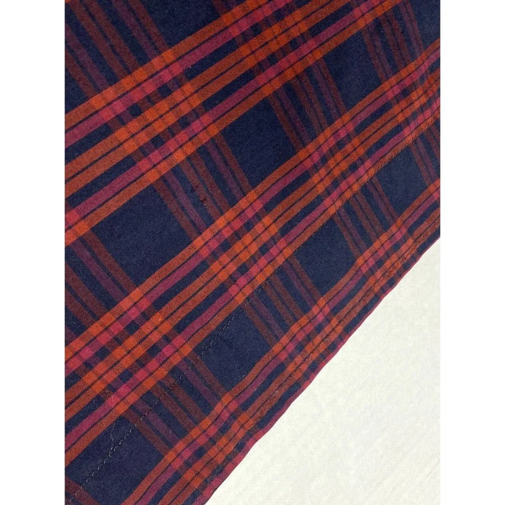 Custom XL Pillowcase Cushion Cover Tartan Plaid Red Pink Navy Blue Body Vintage